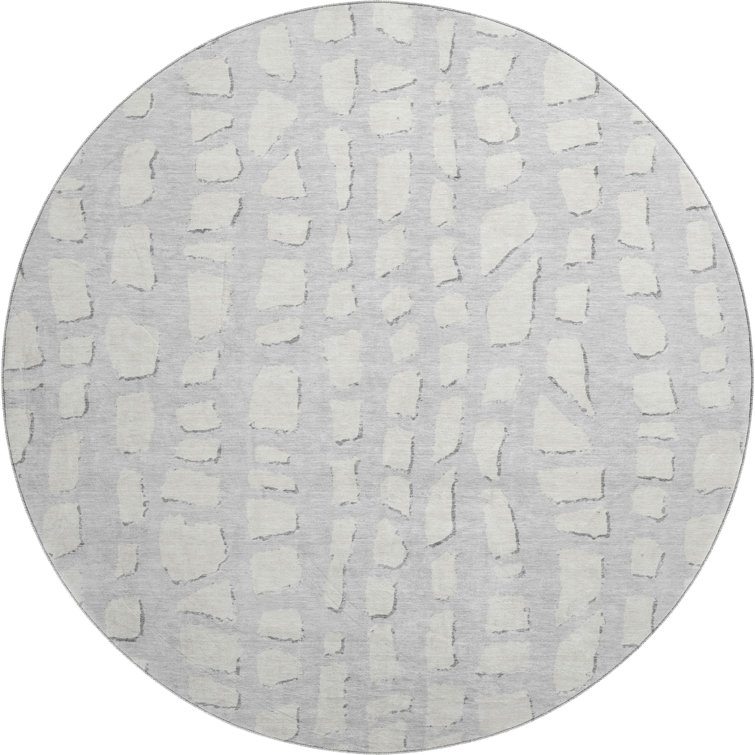 Premium Machine Washable Prisco Silver Rug