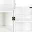 Armoire de garde-manger, grande armoire de rangement de salle à manger, huche de cuisine autoportante avec portes et tablettes réglables Cadenza, blanc