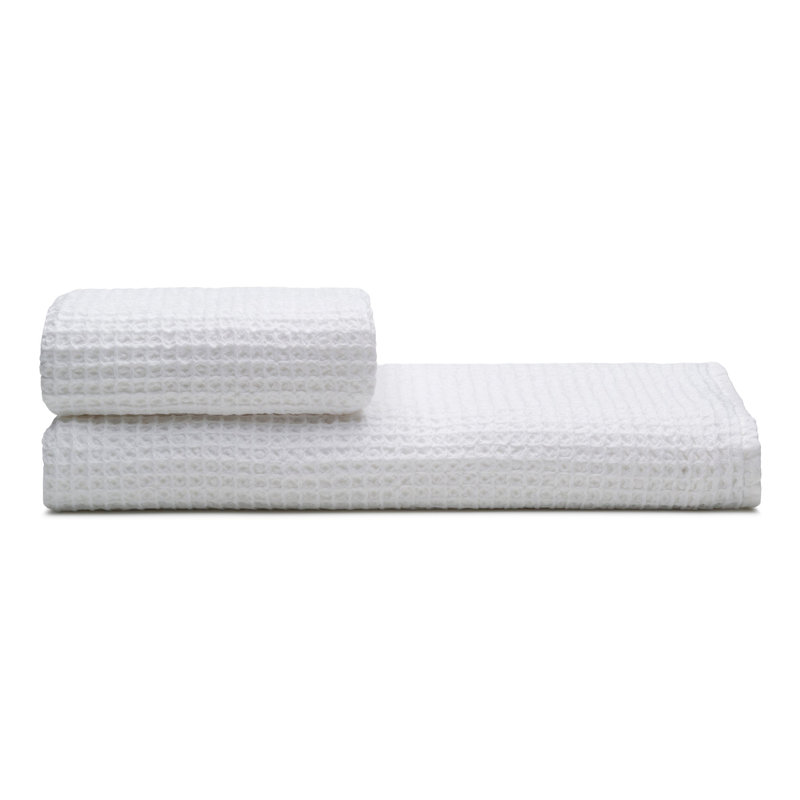 Ensemble de serviettes Waffle, White