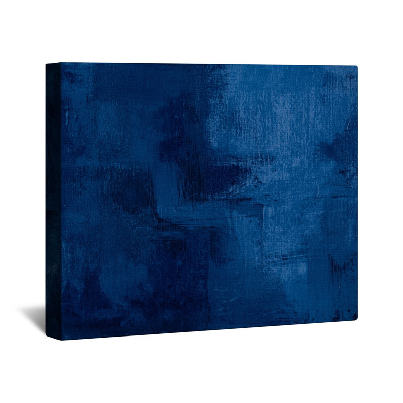 Textured Blue Abstract Canvas Gallery Wrap in Many Sizes, 12 x 12 inches