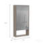 Armoire à pharmacie Mariana, une tablette externe, un miroir à porte simple et deux tablettes internes - gris clair-1265089715