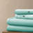 Lacoste Cotton Percale Sheet Set, Cooling & Breathable Bedding, Deep Pocket Fitted Sheet, Water Blue, Twin XL-35177731-35177724