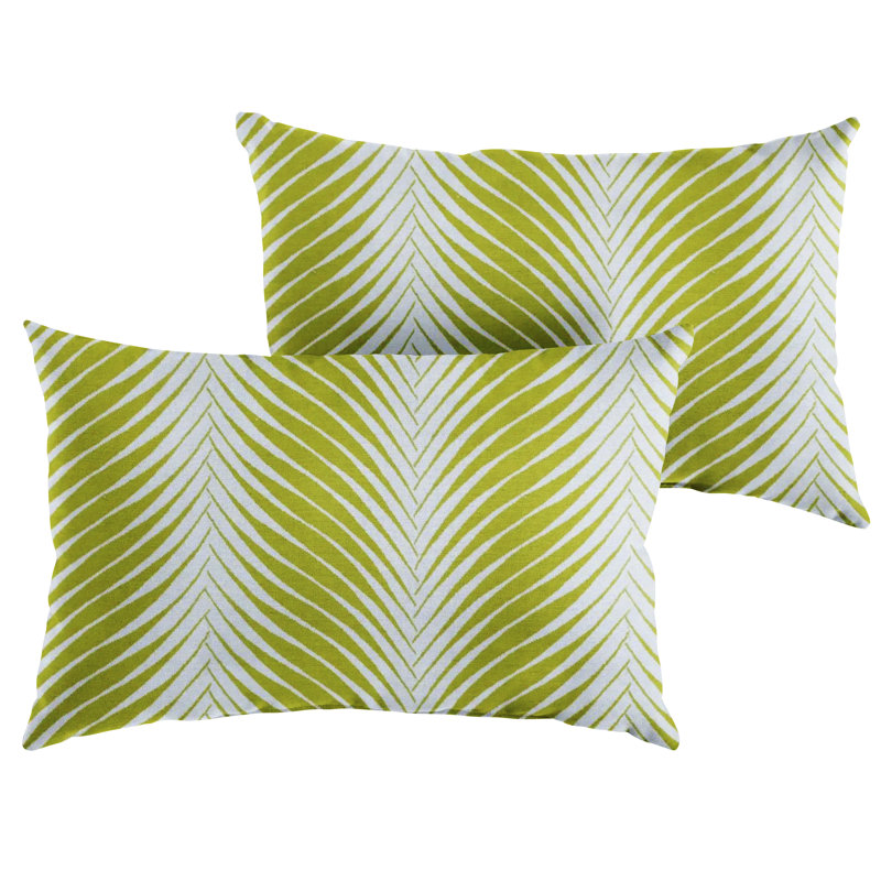 Housse et insert de coussin rectangulaire intérieur / extérieur New Sunbrella® 2023 Sunbrella®, 12 po x 18 po, Vert