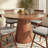 42.34 In Round Walnut - Colored Solid Wood Table For 2 6 People, Mid Century Modern Dinner Displays Dining Table, 43" Size, Brown, Victorian Style Tea Time Gatherings-1402315137-1402315138