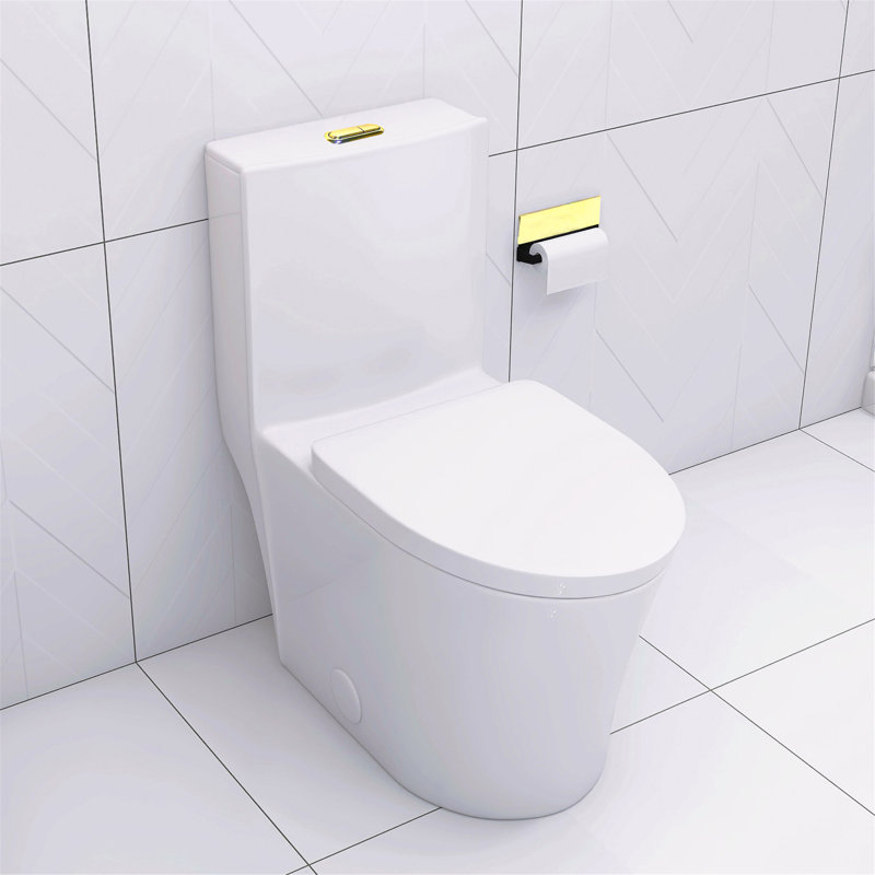 Toilette allongée une pièce - blanc