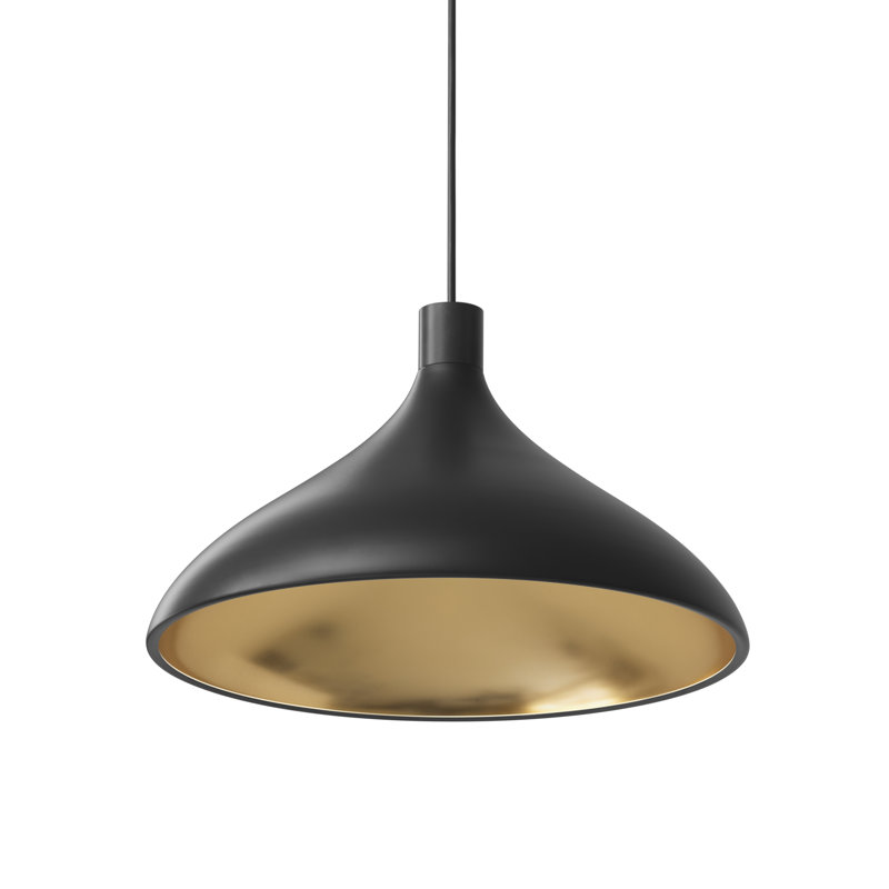 Luminaire suspendu Swell, Noir, H 134 po x l 24 po x P 24 po