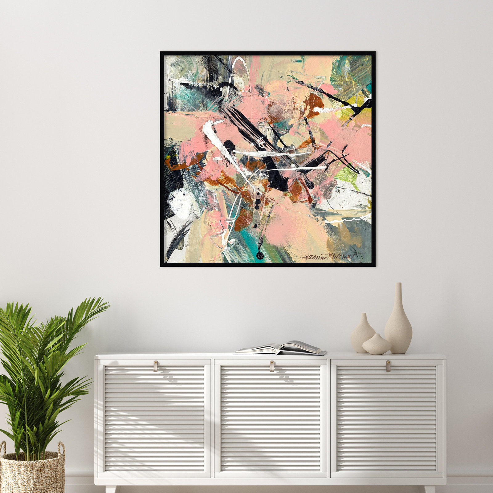 Sutter "Graceful" Print by Suzanne McCourt, 41" H x 41" W, Black
