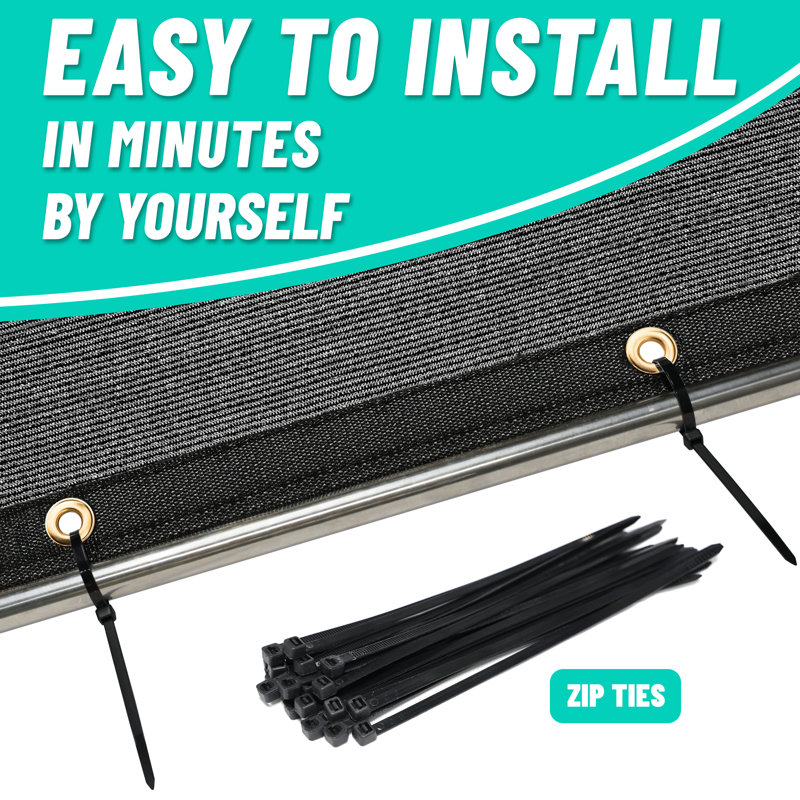  Housse de caisse en tissu noir à taux d'ombrage de 90%, H 1 po x l 48 po x P 60 po