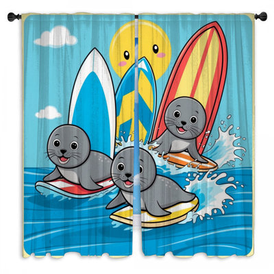 Rideaux de fenêtre Sails Surfing Illustration