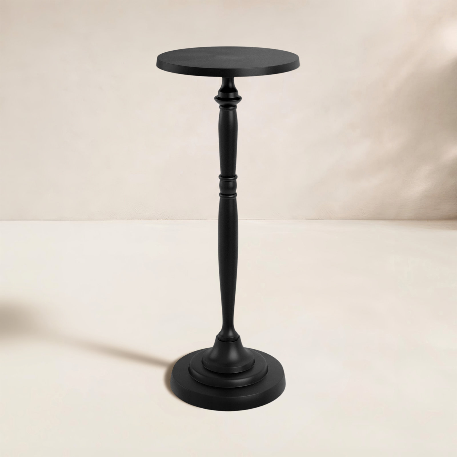 Austie 10" Patio Side Table, Black