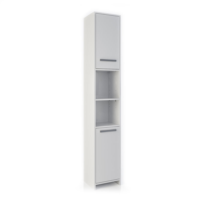 Vice Freestanding Linen Cabinet, White