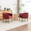 Fauteuil avec pieds en bois massif-131080933