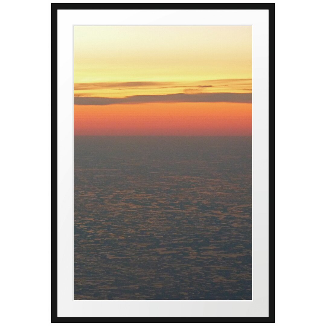 Gerahmtes Poster Sonnenuntergang am Eismeer