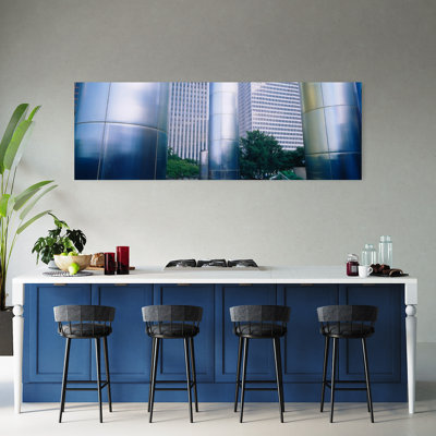 Columns Of A Building, Downtown District, Houston, Texas, Usa Modern Abstract Architecture Tree Wall Art