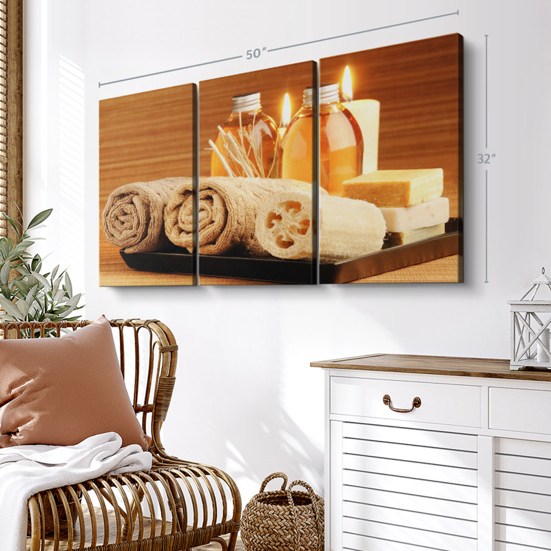 " Spa Treatment Essentials ", 32" H x 50" W x 1.25" D