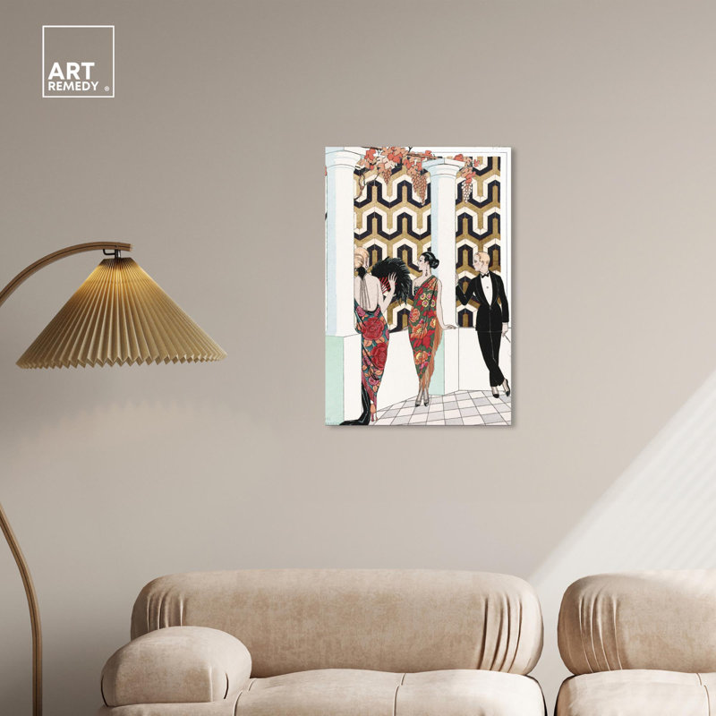 Balcony View Vintage Art Canvas Print, 30" x 20"