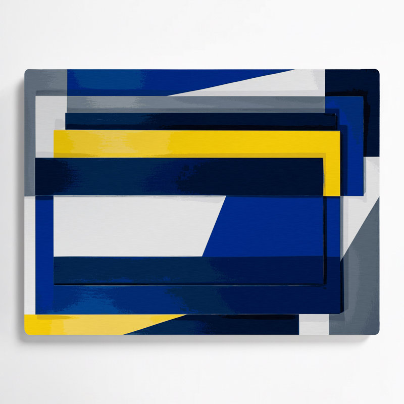 Art mural rigide en métal bleu 68, H 12 po x l 18 po