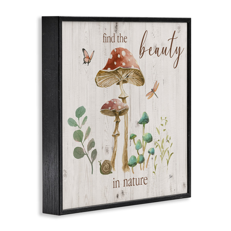 «Find Beauty In Nature», estampe numérique encadrée par Nan, Giclée encadrée noir minuit, H 24 po x l 24 po