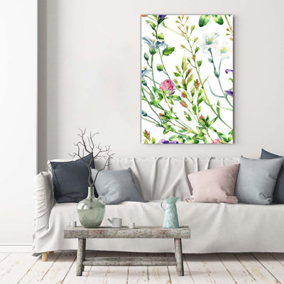 Field Flowers - Wrapped Canvas Print