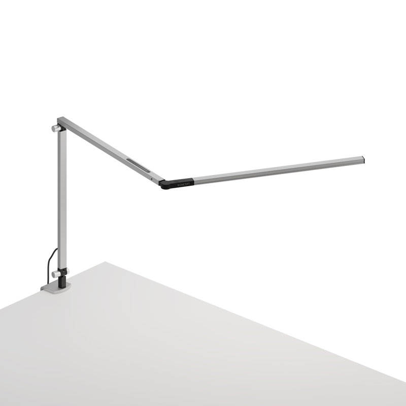 Lampe Z-Bar à pince, Argent, H 12,7 po x l 7,5 po x P 25,65 po