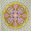 Tapisserie 88 po x 84 po à motif floral en coton vert, blanc et jaune