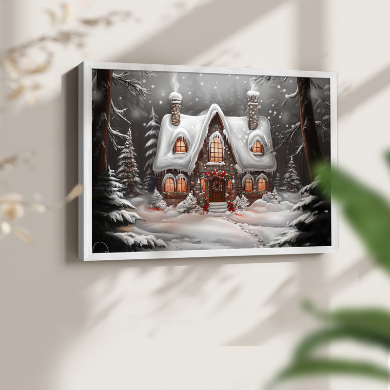 Art de Noël - CMxxxxi - reproduction encadrée - réversible, H 22 po x l 28 po, Blanc