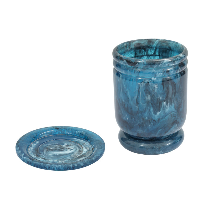 Coupe cannelée en résine, Blue