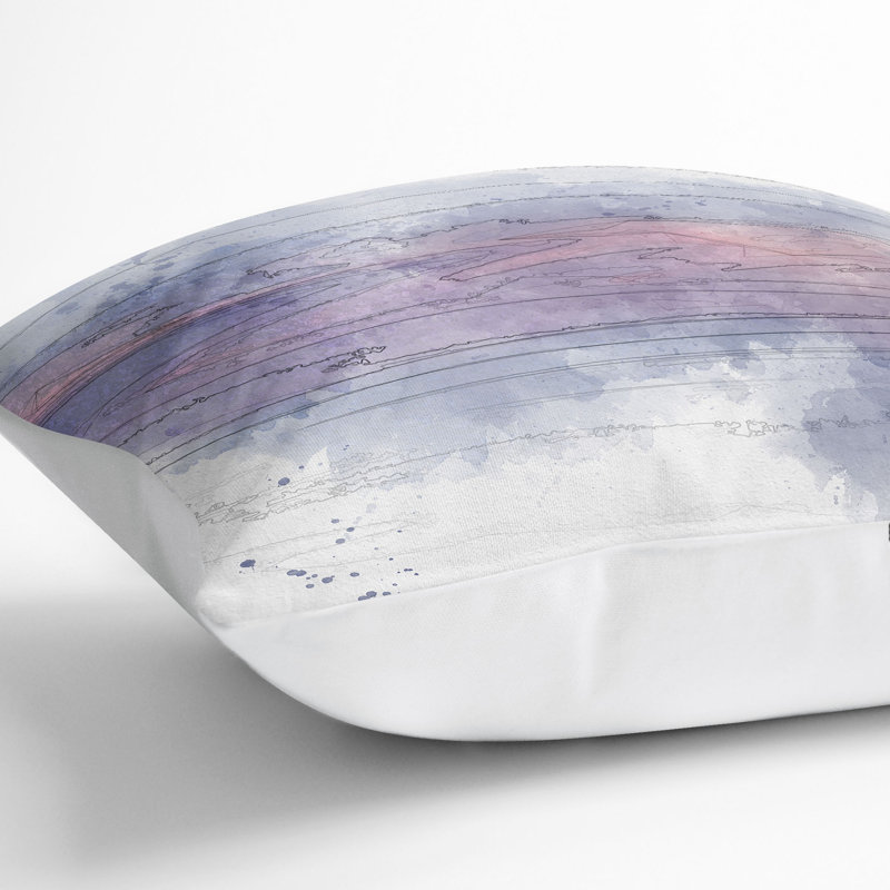 Light Clouds Sketch Cushion with Filling, 55cm H x 55cm W x 20cm D, White