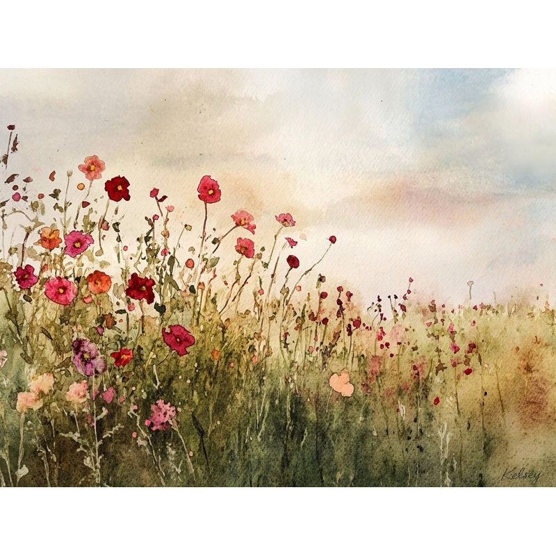 Art mural sur toile tendue Wildflower Meadow, H 36 po x l 48 po
