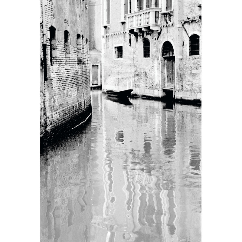 Venice Scenes VII by Jeff Pica - Wrapped Canvas Photograph, 76 cm H x 51 cm W, Black Floater Framed