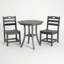 Ensemble bistro 3 pièces avec table ronde et 2 chaises-1565978760