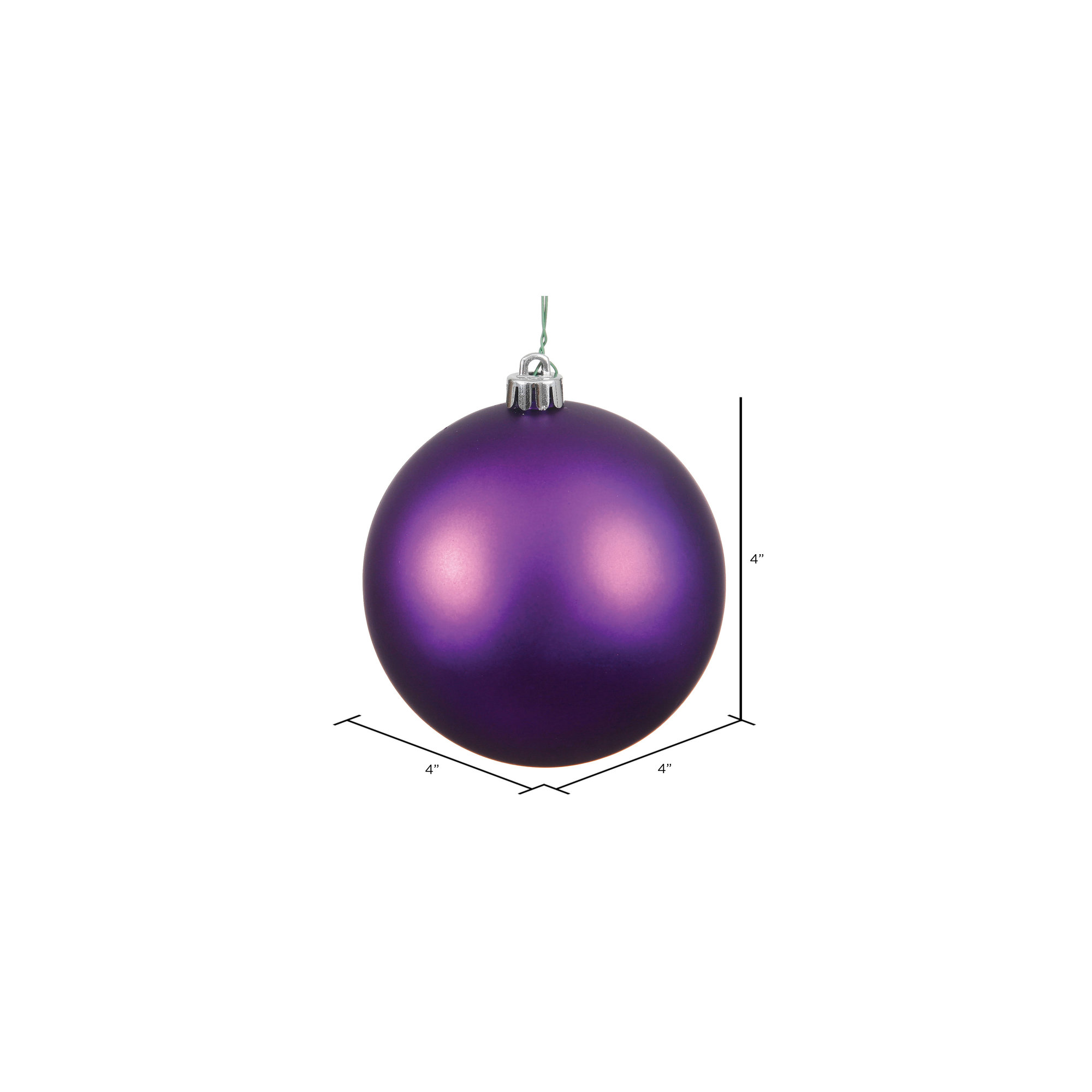 Holiday Décor Ball Ornament, Plum 