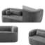 Canapé 86 po en chenille de 86 po avec coussins, canapé incurvé sans cadre avec mousse haute densité et ressorts ensachés, aucun assemblage requis, canapé de luxe moderne à 3 places-1346851637