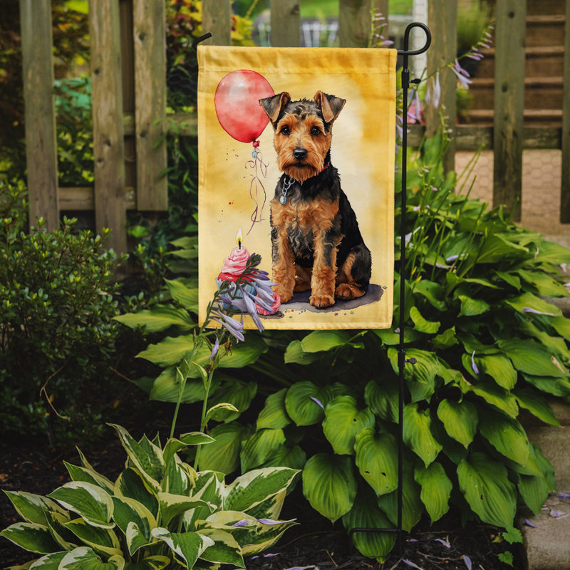 Drapeau de jardin «Happy Birthday», Terrier gallois