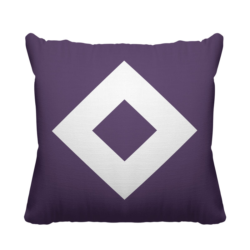 Coussin décoratif intérieur / extérieur Seven, L 15 po x H 15 po, Mauve