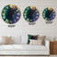 Paysage de marbre blanc, bleu et or I - Horloge murale moderne-59913619