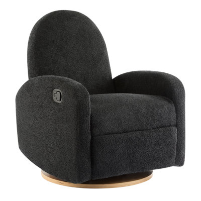 360 Swivel And Glider Recliner Chair-Black