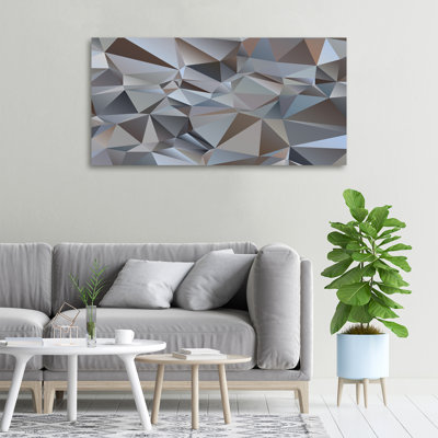 Abstraction Triangles - No Frame Print on Canvas
