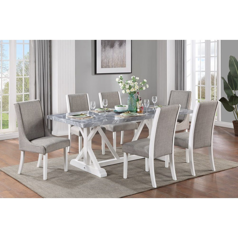 Shanella 6 - Person Trestle Dining Set