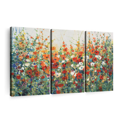 Jardin en fleurs I 3 pièces