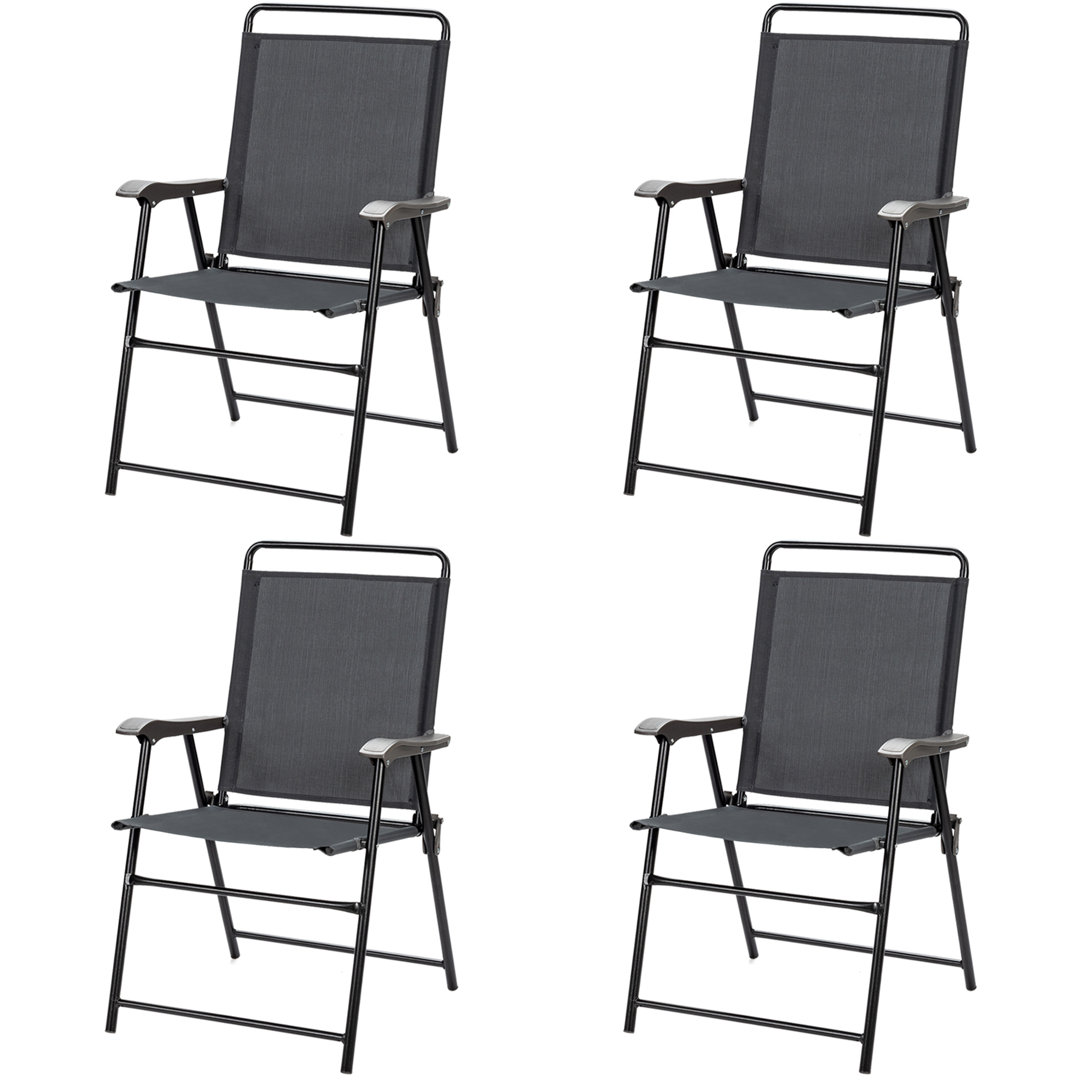 Steel Outdoor Folding Dining Armchair Latitude Run®