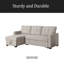 Canapé modulaire convertible rembourré avec méridienne coulissante-244882048-244882049