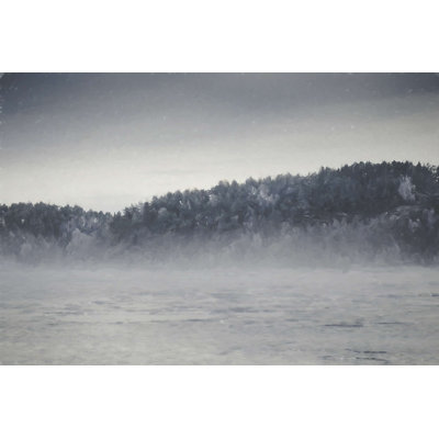 Brouillard et forêt - reproduction sur toile tendue
