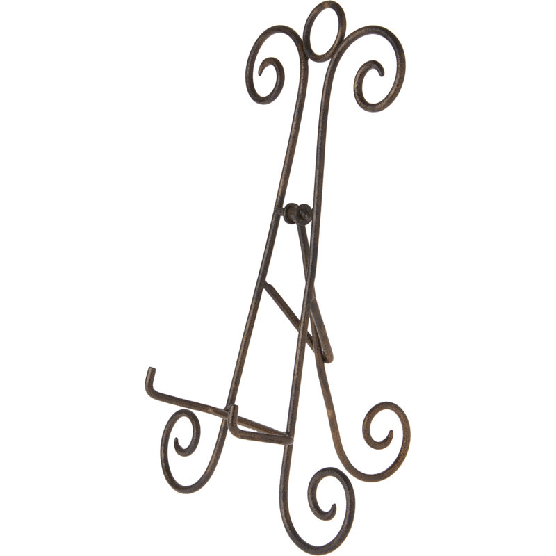 Support à assiettes en métal Namaya, H 15 po x l 9 po x P 8,5 po, Argenté