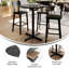 Plateau de table commercial à surface lisse avec base entrecroisée à hauteur de barre-175841771-182233031