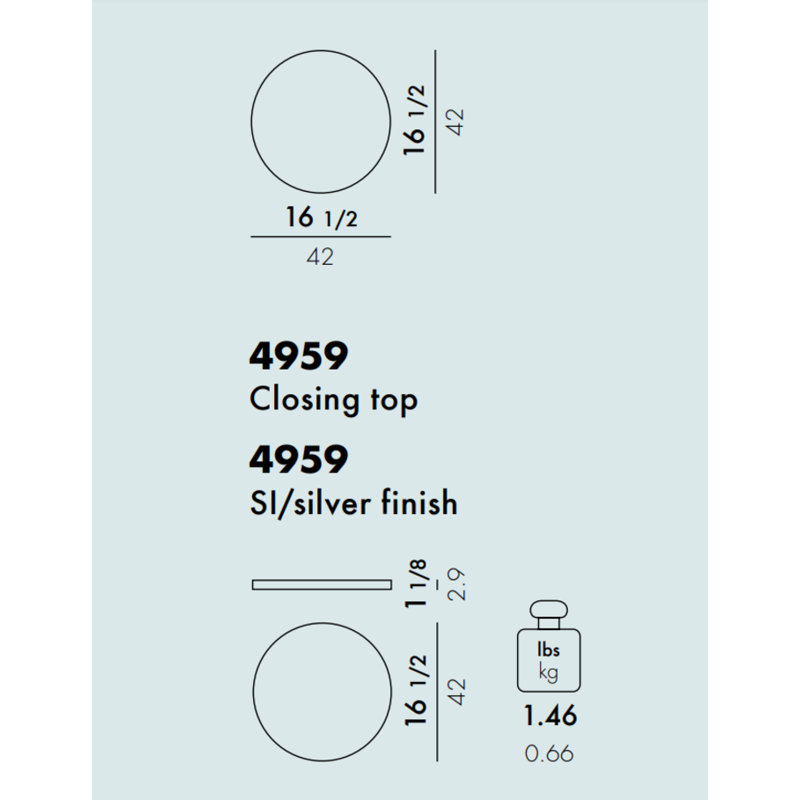 Componibili Round Tray, White