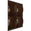 Panneau mural décoratif 3D Adonis EnduraWall 19 pi 8 po x H 19 5/8 po, acier foncé métallique (couvre 2,67 pieds carrés)-123529714-123529720
