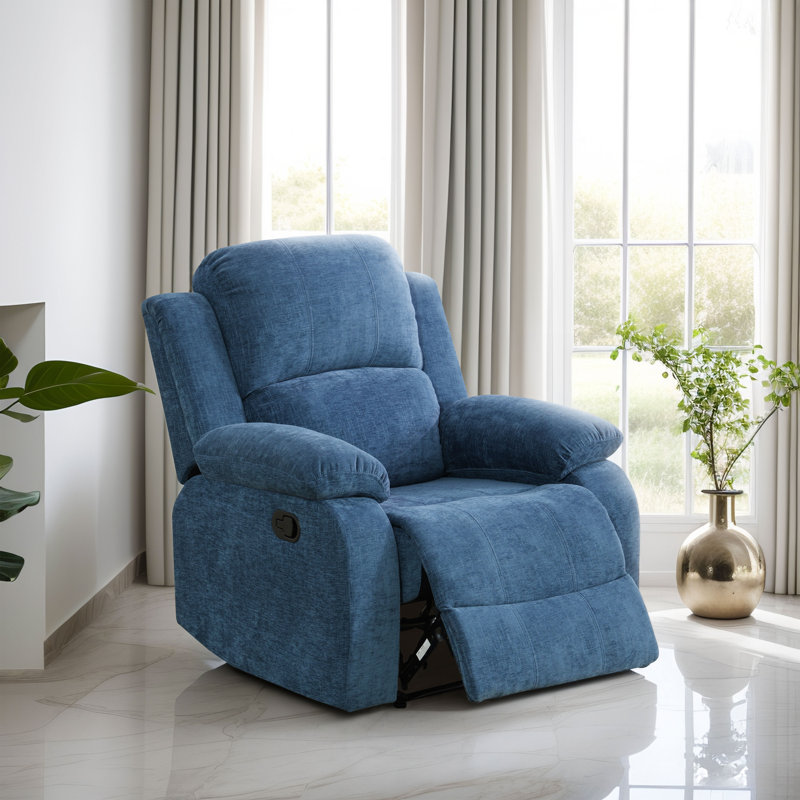 Fauteuil inclinable de salon, Flanelle bleu lac