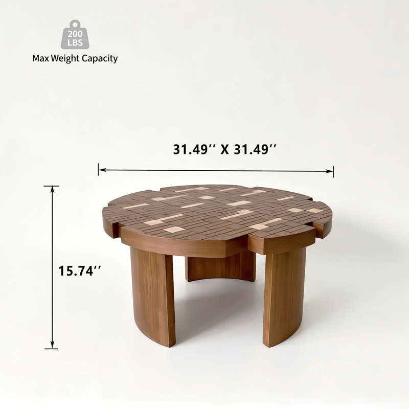 Table de bout ronde Mid-Century unique