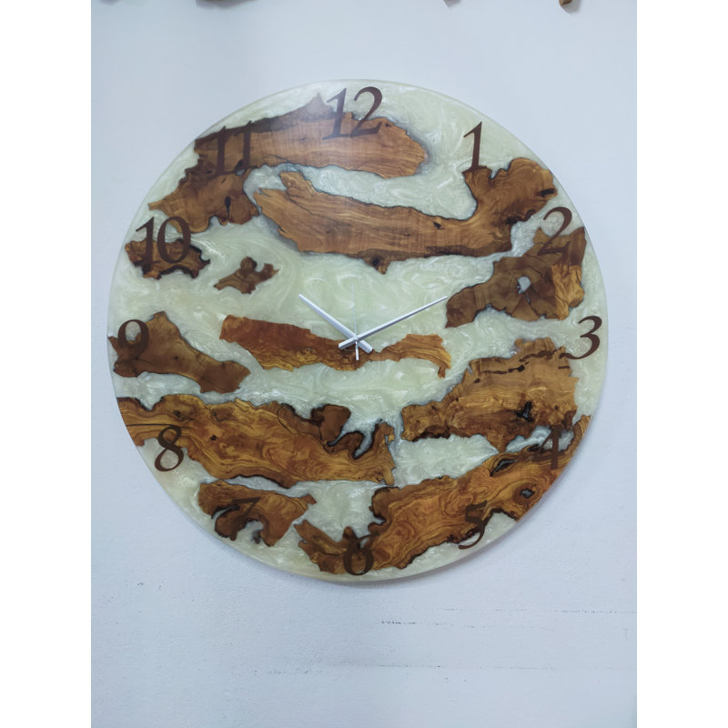 36 pouces de diamètre prêt à expédier, horloge murale en résine, horloge murale, horloge murale en bois, décoration murale, horloge murale en bois, grande horloge murale, grande horloge murale,